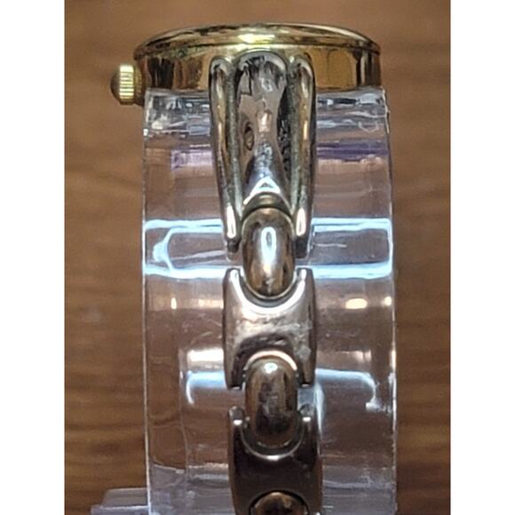 Ladies 22mm Sergio Valente TR/IBEH Bracelet Watch Two Tone Runs New Battery main image 8